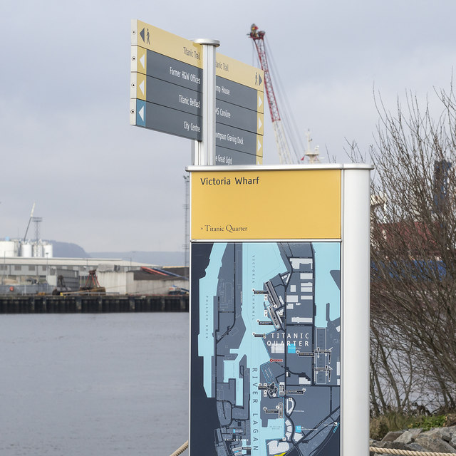 Information board & signpost, Belfast