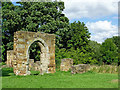 SK2504 : Alvecote Priory ruins in Staffordshire by Roger  Kidd
