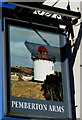 Pemberton Arms name sign, Burry Port