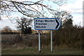 TL1422 : Roadsign on Church Road by Geographer