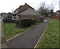 Path on the southwest side of Edlogan Way, Croesyceiliog, Cwmbran