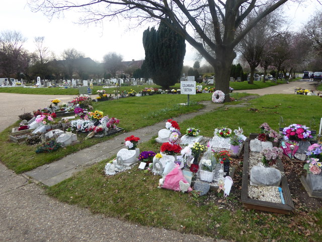 The Columbaria Section in West Drayton Cemetery