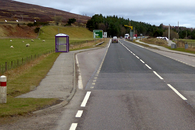 Northbound A9, Bus Stop at Dalmagarry