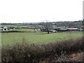 View froma Tondu-Port Talbot excursion train - farmland near Llanmihangel