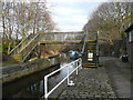 Footbridge over the canal at Anchor Lock, Bradley