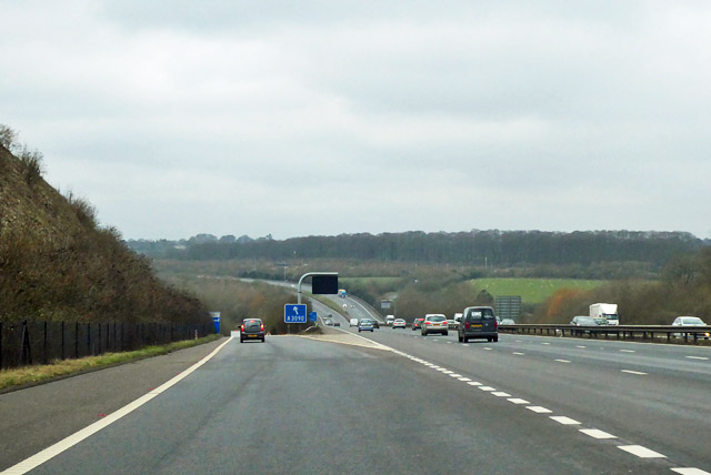 M3 junction 11, southbound slip road off