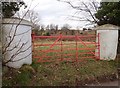 Traditional Ulster pillared  field gate on Brogies Road