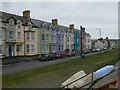 Colourful seafront houses at Borth