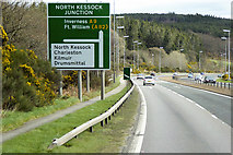 NH6448 : North Kessock Junction, Southbound A9 by David Dixon