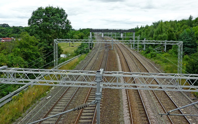 West Coast Main Line (Trent Valley) Near... © Roger D Kidd Cc-by-sa/2.0 ...