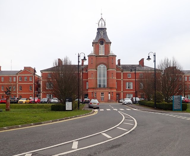 The clock tower of the former Downshire Mental Hospital