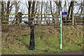 Signposts on eastern approach to Hengoed Viaduct