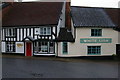 TM3877 : Halesworth: houses on London Road, opposite the churchyard by Christopher Hilton