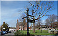 Signpost by the Churchyard