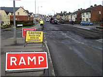 H4672 : Road works, Hospital Road, Omagh - 2 by Kenneth  Allen