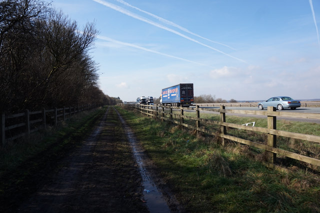 Path alongside the M180 towards Brigg