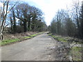 Old line of road east of Wilberfoss