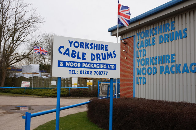 Yorkshire Cable Drums, Askern © Ian S :: Geograph Britain and Ireland