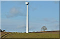 J4474 : Wind turbine mast, Ballyrogan, Dundonald (February 2018) by Albert Bridge