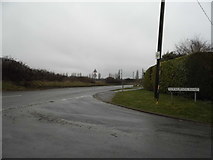 TL9893 : Rocklands Road at the junction of Watton Road by David Howard