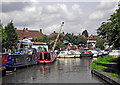 Canal boatyard near Bedworth in Warwickshire