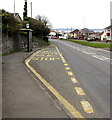 Bus stop and shelter in the west of Pwll, Carmarthenshire