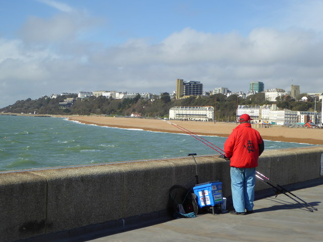 Fishing from Folkestone harbour arm