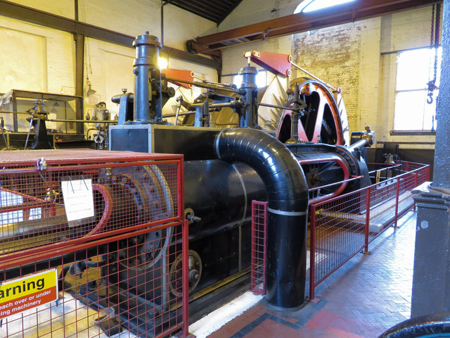 Steam winding engine at Cefn Coed Colliery Museum