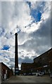 SJ9190 : Pear Mill chimney and engine house by Gerald England