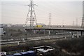 Pylon, railway and road infrastructure, Dagenham