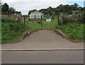 ST6883 : Allotments entrance gates, Iron Acton by Jaggery