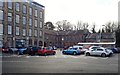 Parking area outside the former Drumalane Mill