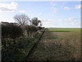 TA0561 : Field edge and beacon near Ruston Parva by Jonathan Thacker
