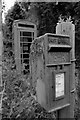 SO5817 : Post box and phone box by John Winder