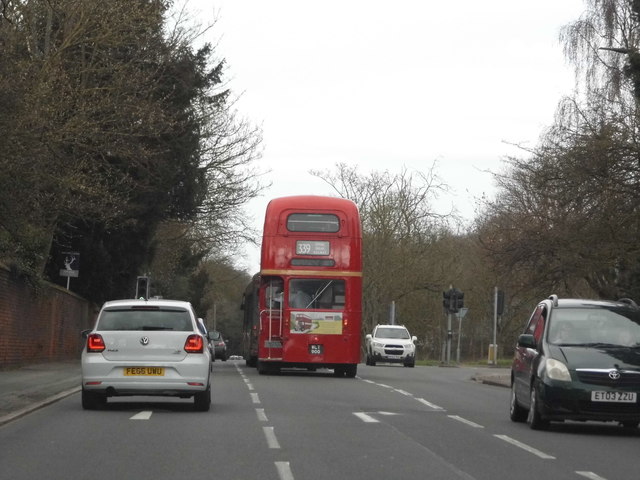 Routemaster 339 bus on Palmers Hill, Epping