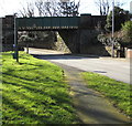 East side of Liverpool Road railway bridge, Neston