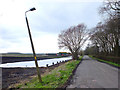 Leaning lamp post on Gravel Lane