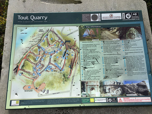 Tout Quarry, Portland, sign 1  sculpture