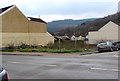 Fenced-off corner of Treorchy