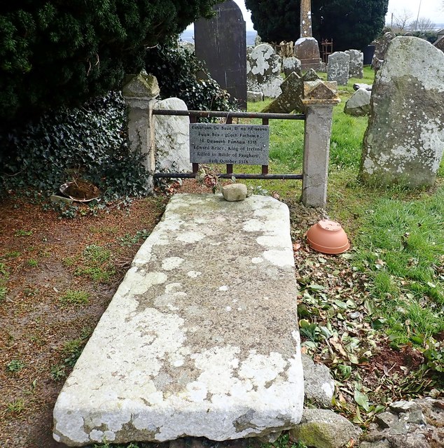 The grave of Edward  Bruce at the Hill of Faughart