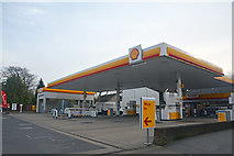 SZ3194 : Lymington : Shell Petrol Station by Lewis Clarke
