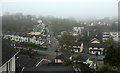 SX9166 : Trumlands Road and St Marychurch in low cloud by Derek Harper