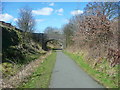 SE0932 : Bridge over the Great Northern Railway Trail at Upper Headley, Queensbury by Humphrey Bolton