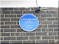 Blue plaque on the Latymer Rowing Clubhouse