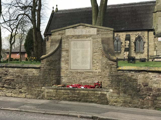 WW2 war memorial outside St Luke's Silverdale