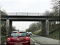 SJ7752 : Roadbridge over A500 near Barthomley by Jonathan Hutchins