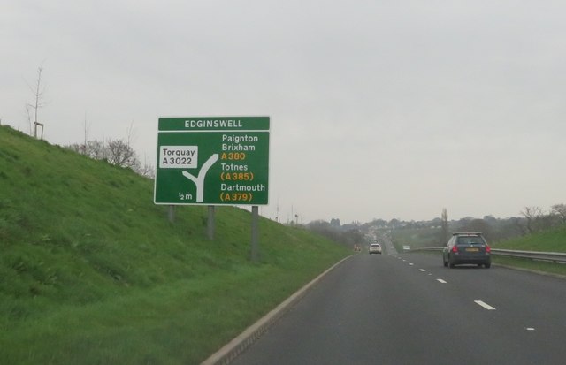South Devon Expressway, approaching Edginswell
