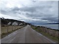 Looking south-south-west along the road running past Pirnmill Kirk