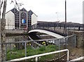 Arched footbridge over the Newry Canal