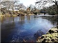 NZ0120 : River Tees just upstream of the footbridge near Cotherstone by Clive Nicholson